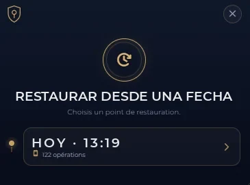 Restaurar desde una fecha: el viaje en el tiempo de Ozorys