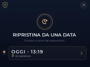 Ripristina da una data: il viaggio nel tempo di Ozorys